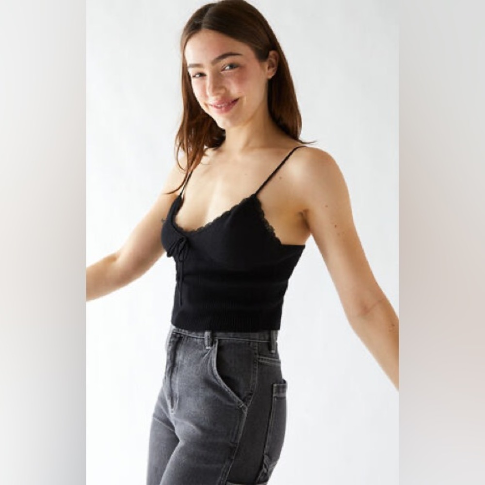 Pacsun LA Hearts - Black lace tank top super soft material